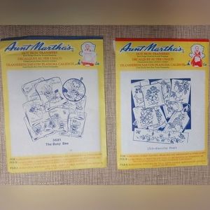 Vintage Tea Towel(?) Iron Transfers;Art